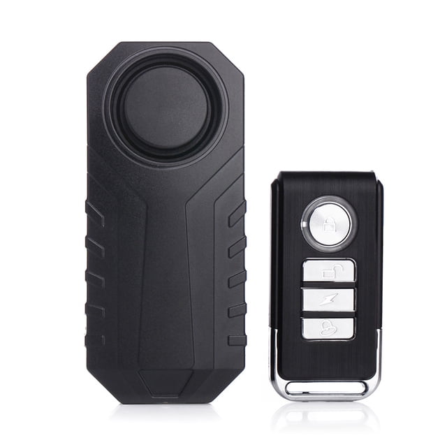 Alarma de control remoto para vehículo eléctrico de bicicleta Alarma antirrobo de inducción inalámbrica Alarma de vibración de gran volumen negra