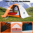 thumbnail image 6 of Lightweight 2-Person Backpacking Tent, IC ICLOVER Waterproof Two Doors Easy Setup Double Layer Outdoor Tent for 4 Seasons Camping Hiking and Mountaineering - Orange, 6 of 9