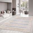 thumbnail image 2 of Pasargad Home Modern 97" x 119" Hand-Knotted Silk & Wool Area Rug in Mauve/Blue, 2 of 5