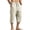 Beige, variant on GrmtClth Linen Harem Pants for Men 3/4 Long Elastic Drawstring Waist Loose Fit Casual Yoga Beach Trousers with Pockets Light Blue S