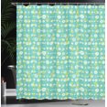 thumbnail image 3 of Ambesonne Modern Shower Curtain, Minty Back Circular Sketches, 69"Wx84"L, Seafoam and Yellow Green, 3 of 4