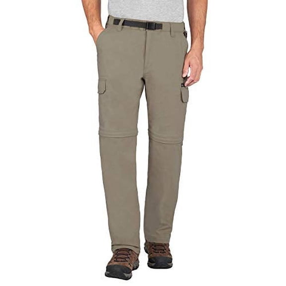 BC Clothing Mens Lightweight Convertible Stretch Cargo Pants & Shorts (Sand, Sx30)