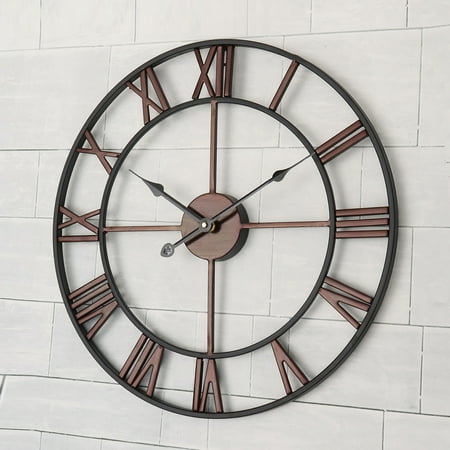 Outdoor Garden Large Wall Clock Big Roman Numerals Giant ...