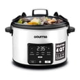 thumbnail image 1 of Gourmia 4.5 QT Programmable Slow Cooker, 5 Presets, Keep Warm, White, 1 of 5