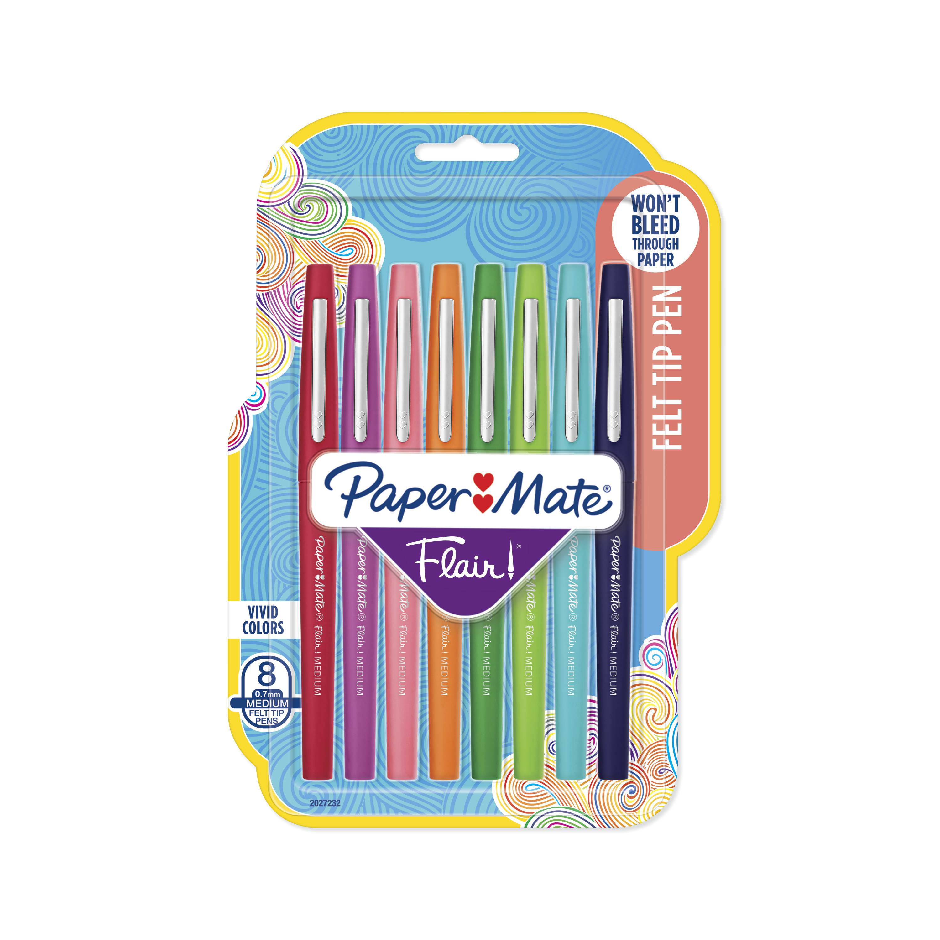 Business Colors Paper Mate Flair Felt Tip Pens 0.7mm Medium Point 6 Count 