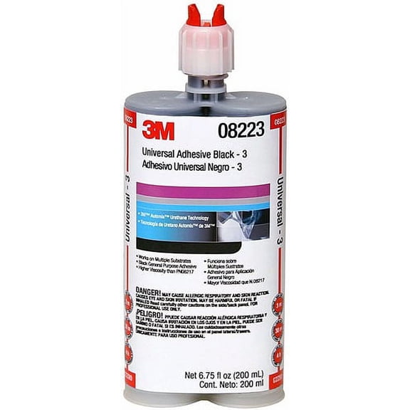 3M Universal Adhesive Black - 3, 08223, 200 mL Cartridge