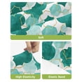 thumbnail image 4 of Green Geometric Moroccan Bar Stool Covers Set of 6, Abstract Art Teal Ombre Modern Stretch Washable Bar Chair Covers with Backs, Removable Pub Counter Height Chair Cover for Kitchen Dining Room Cafe, 4 of 7