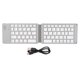 thumbnail image 1 of Teclado inalámbrico plegable, teclado portátil de tamaño de bolsillo de larga espera recargable para teléfono inteligente, tableta, portátil, viaje, blanco, 1 of 5