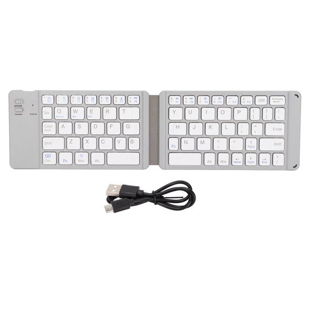 Teclado plegable, teclado inalámbrico plegable, teclado plegable recargable, tamaño de bolsillo, teclado plegable, funcionalidad de alta precisión