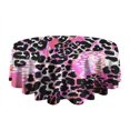 thumbnail image 5 of Pink Leopard Pattern Round Tablecloth 60"x60",Wrinkle Wipeable Table Cloth for Kitchen Dining Room Picnic Patio Party, 5 of 6