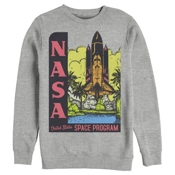 Men's NASA Bold Space Program Sweatshirt Athletic Heather X Large