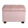 thumbnail image 4 of CorLiving Asha Small Velvet Tufted Upholstered Rectangular Indoor Ottoman with Storage, 4 of 9