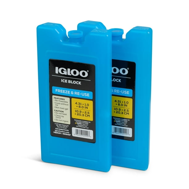 Ice Blocks Igloo Medium Maxcold, paquete de 2 unidades, reutilizables para refrigeradores