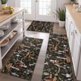 thumbnail image 2 of Brown Mushroom Plant Black Pattern Kitchen Rugs Sets Of 3,Kitchen Runner Rugs Non Skid Washable,Decorative Kitchen Floor Mats for Kitchen,Sink,Laundry,17"x30"+ 17"x47" + 17"x59", 2 of 6