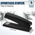 thumbnail image 2 of 4 Pieces Stapler for Desk Staplers Bulk with 4 Stapler Remover 4000 Staples Office Stapler 25 Sheet Capacity Black Staplers Pack for Office, 2 of 5
