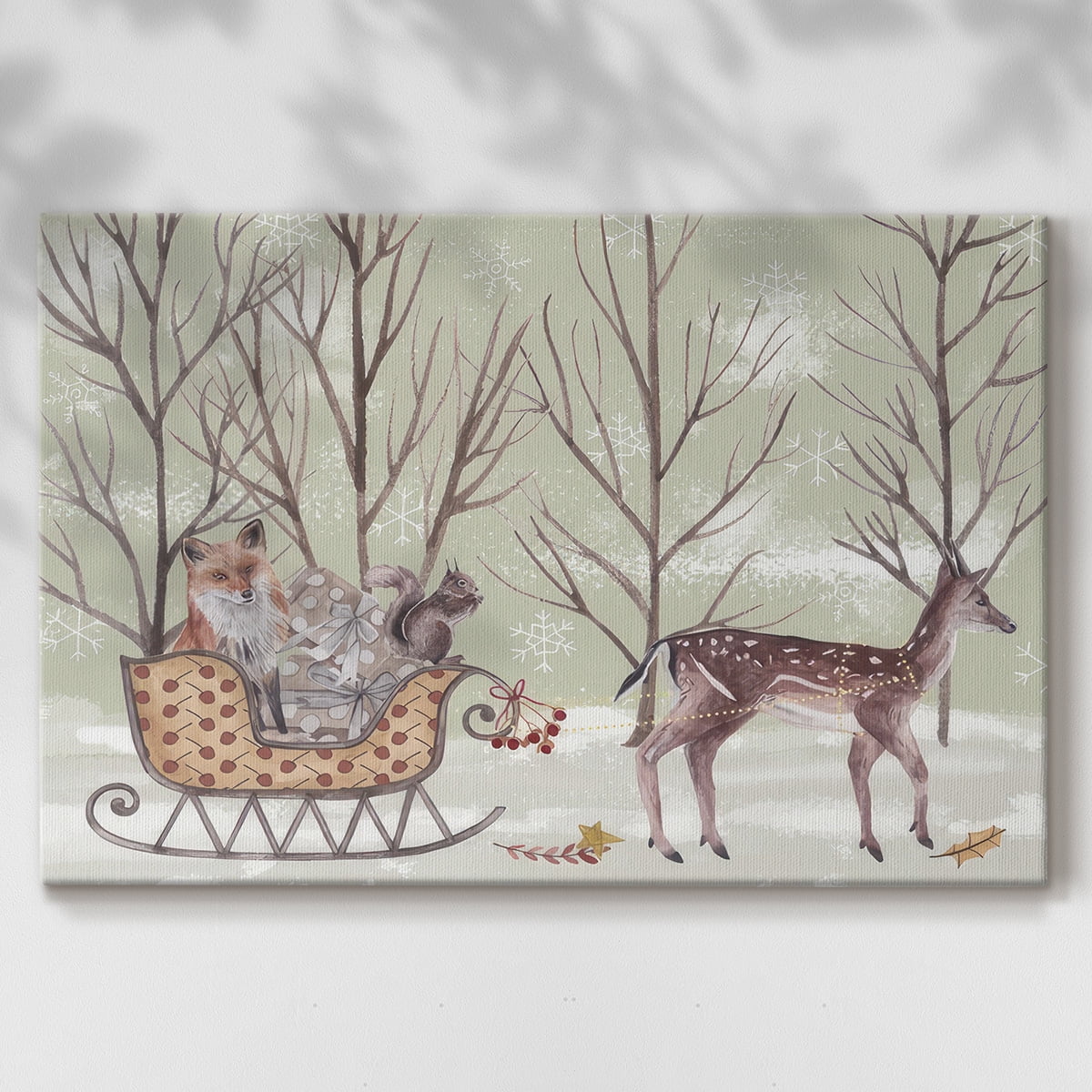 Christmas Time I- Gallery Wrapped Canvas