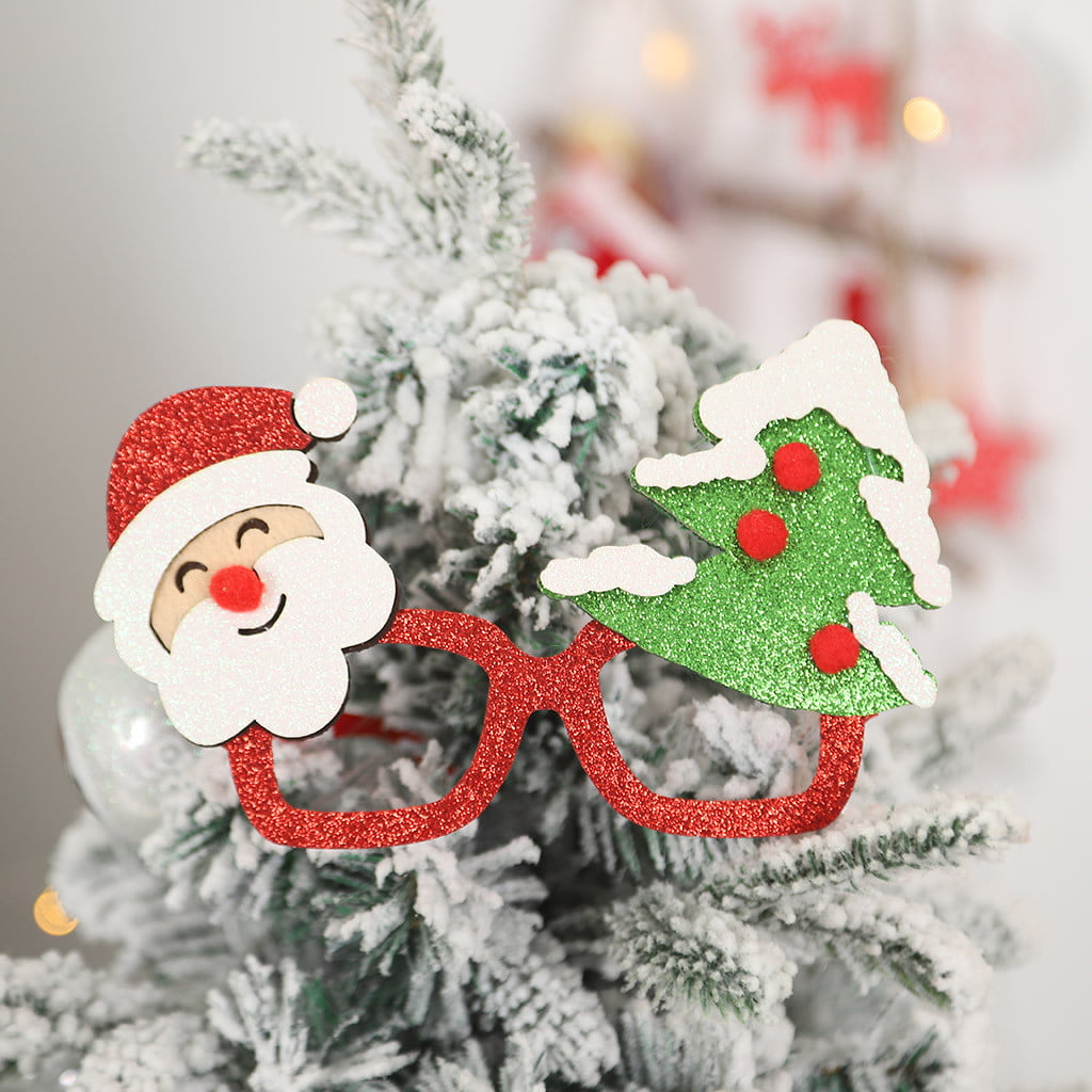 Merry Christmas Glasses Frame Xmas Decoration Novelty Fancy Dress Santa Snowman 