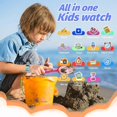thumbnail image 2 of Juego de entretenimiento para niños, reloj, calculadora, conteo de pasos, foto, vídeo, música, pantalla de alta definición, cámara dual, 2 of 5