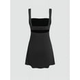 thumbnail image 6 of Womens Mini Square Neck Fitted Going Out Ruched Dresses Summer Party Club Bodycon Short Dress, 6 of 8