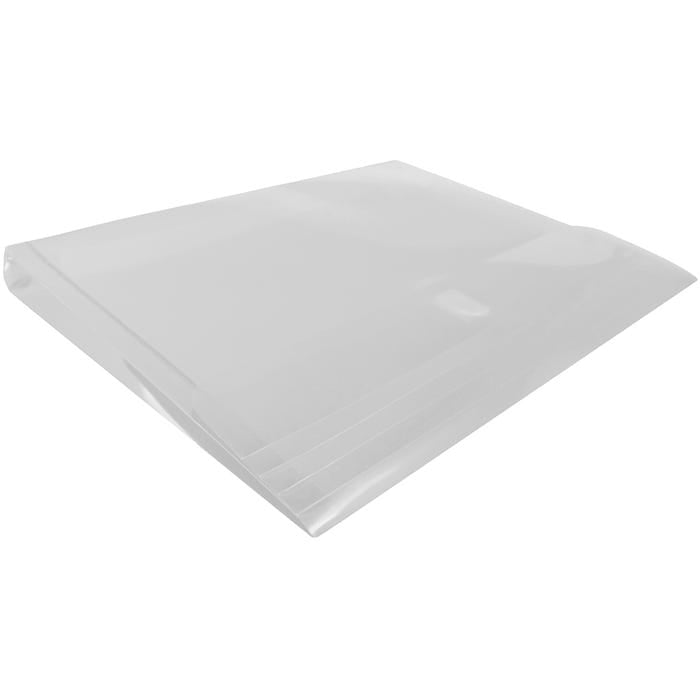 JAM Paper Plastic Expansion Envelopes, Hook & Loop, Letter Booklet, 9 3/4 x 13, 1 in Expansion, Clear, 3/Pack