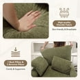thumbnail image 6 of BedLuxury Oversized Accent Chair with Ottoman for Living Room,  Single Sleeper Sofa Armchair with 3 Pillows, Lounge Sofa Bed, Green, 6 of 7