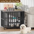 thumbnail image 7 of POAO 27"Dog Crate Furniture Foldable, No Assembly Dog Kennel Indoor for Small Dog(Under 20 lb), Dog Cage with Adjustable Bowls &Name Tag, End Table, 7 of 7