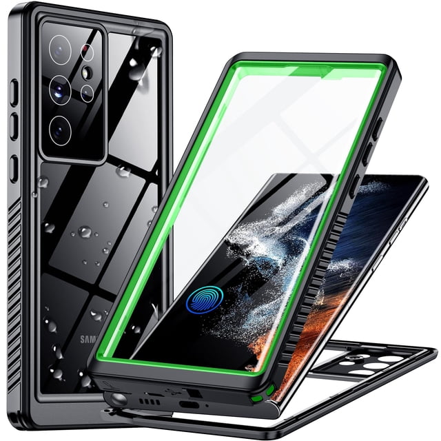 Funda impermeable Temdan con lente y pantalla para Samsung S22 Ultra