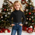 thumbnail image 2 of Breezora Kids Thermal Long Sleeve Shirt Base Layer for Cold Weather Breathable Moisture Wicking Top All Day Comfort 120 Size Black, 2 of 6