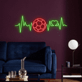 thumbnail image 2 of Glowneon Love Soccer Heart Neon Sign, Football Club Wall Decor, 2 of 4