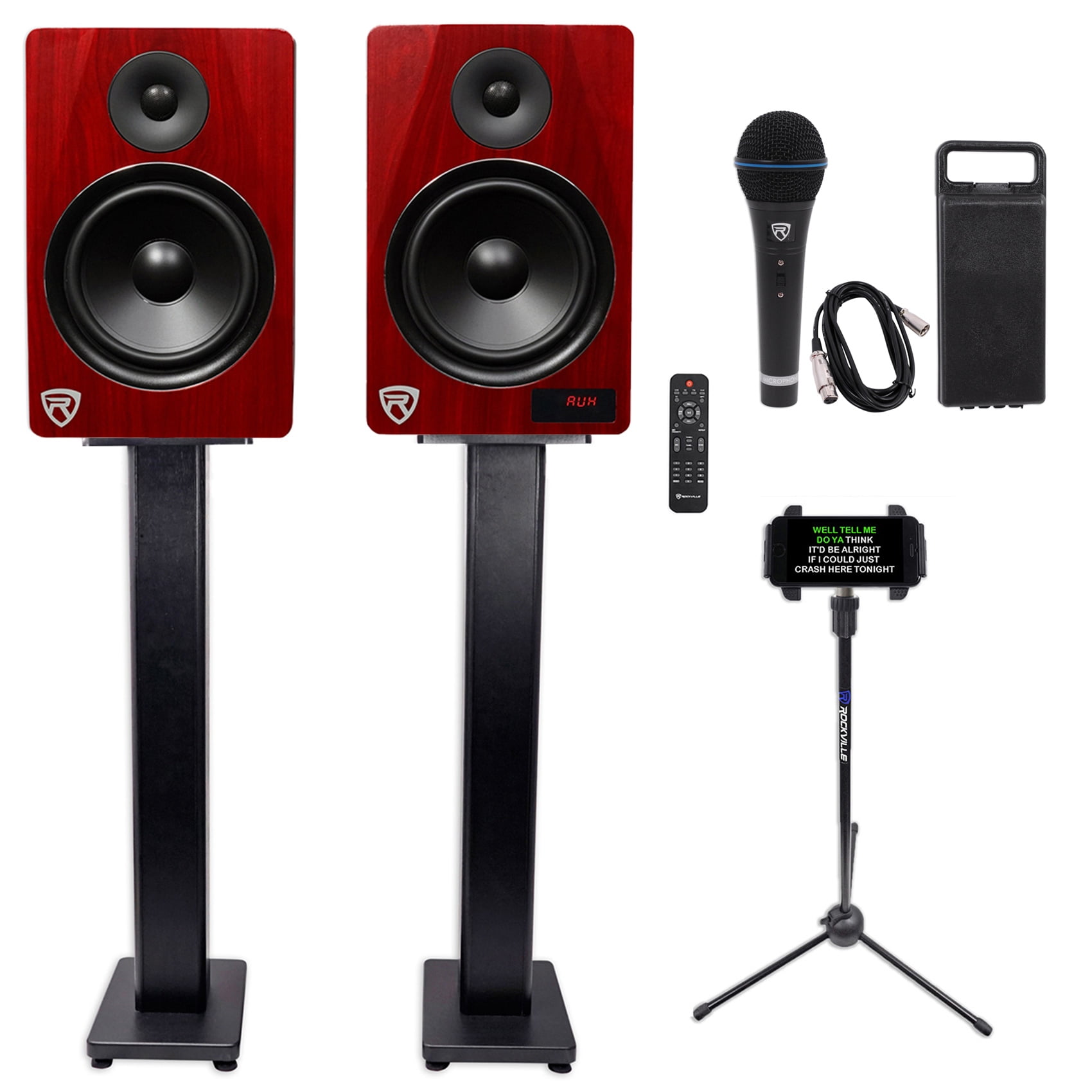 Rockville 8" 1000 W Powered Home Theater/Karaoke System Machine w