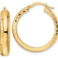 thumbnail image 1 of 14K Yellow Gold Polished Hoop Earrings (25.65 X 24.45) Made In Italy tf2042, 1 of 5