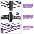 thumbnail image 4 of CL.HPAHKL 6-Tier Wire Rack Shelving, NSF Certified Basement Storage Shelves 2100lbs Capacity Utility Shelf Height Adjustable Metal Shelving Rack with Wheels for Restaurant Garage Pantry Home, Black, 4 of 8