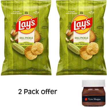 Lay's Dill Pickle Potato Snack Chips, 7.75 oz Bag