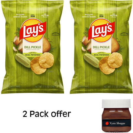 Lay's Dill Pickle Potato Snack Chips, 7.75 oz Bag