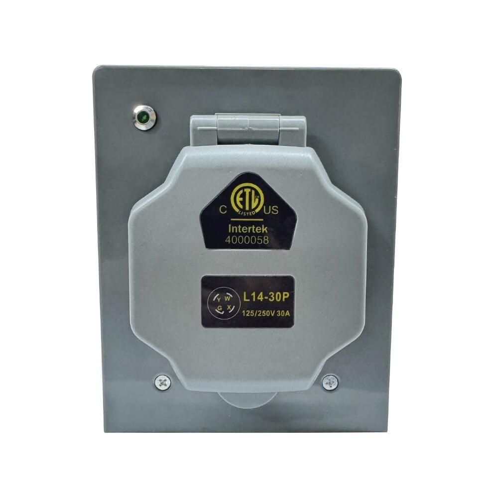 30 Amp Generator Power Inlet Box L14-30P Outdoor 4-Prong 125/250V Intertek
