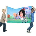 thumbnail image 2 of Cleo and Cuquin-themed Printed Flag Perfect gift for fans, friends, and family members, and suitable for indoor and outdoor activities, party decorations.48"x71" (120cm×180cm), 2 of 6