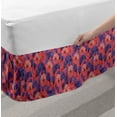 thumbnail image 2 of Floral Bed Skirt, Meadow Blossoms Revival Hydrangea and Mallows Rural Shabby Bouquets Pattern, Elastic Bedskirt Dust Ruffle Wrap Around for Bedding Decor, 4 Sizes, Coral Blue Violet, by Ambesonne, 2 of 2