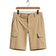 thumbnail image 7 of Fewfanhot Men's Big & Tall Cargo Shorts Elastic Waist Casual Summer Shorts with Multi-Pockets, Classic Relaxed Fit Work Shorts, S-3XL, 7 of 7