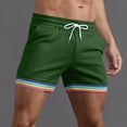 thumbnail image 4 of Xdzjlr Running Shorts For Men,Summer Solid Color Rainbow Pocket Drawstring Straight Beach Loose Running Shorts For Men, 4 of 5