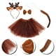 thumbnail image 3 of 1 Juego de diadema con orejas de animales, diadema de flores con astas, disfraz de venado, falda tutú con cola de Animal, pajarita, 3 of 8