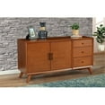 thumbnail image 4 of Bowery Hill Mid-Century Wood 3 Drawer Sideboard in Acorn Brown, 4 of 7
