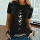 thumbnail image 1 of Pntutb Mujeres Casual Impresión Mangas Cortas O-Cuello Camiseta Suelta Blusa tops Pntutb Pntutb-8854, 1 of 1