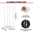 10 pcs Clear Acrylic Flower Stand Centerpieces for Table, 23.6in Tall
