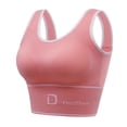 thumbnail image 2 of SELONE Womens Sports Bras No Underwire Plus Size Longline Cami Bras Padded Yoga Bras High Impact Sports Full Figured Women Tank Top Bra Chest Wrapped U Shaped Sling Chest Pad Tube Gray, 2 of 6