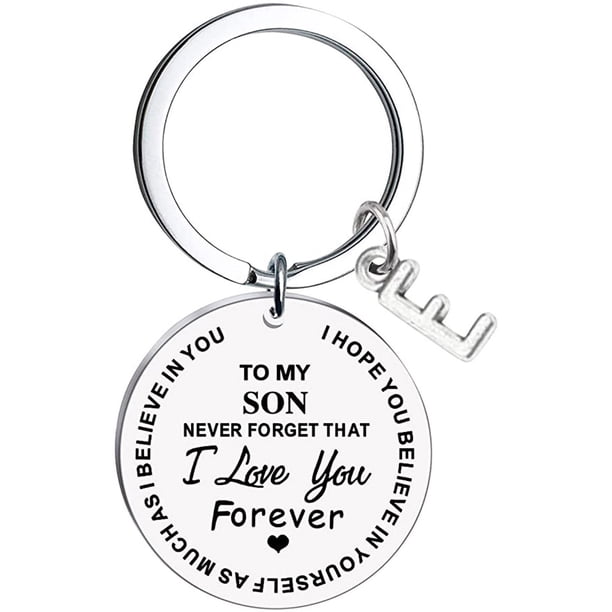 Censtreet To My Son Keychains Gift Inspirational Gifts from Mom Gift for Christmas Graduation Anniversaries Keychain Gifts