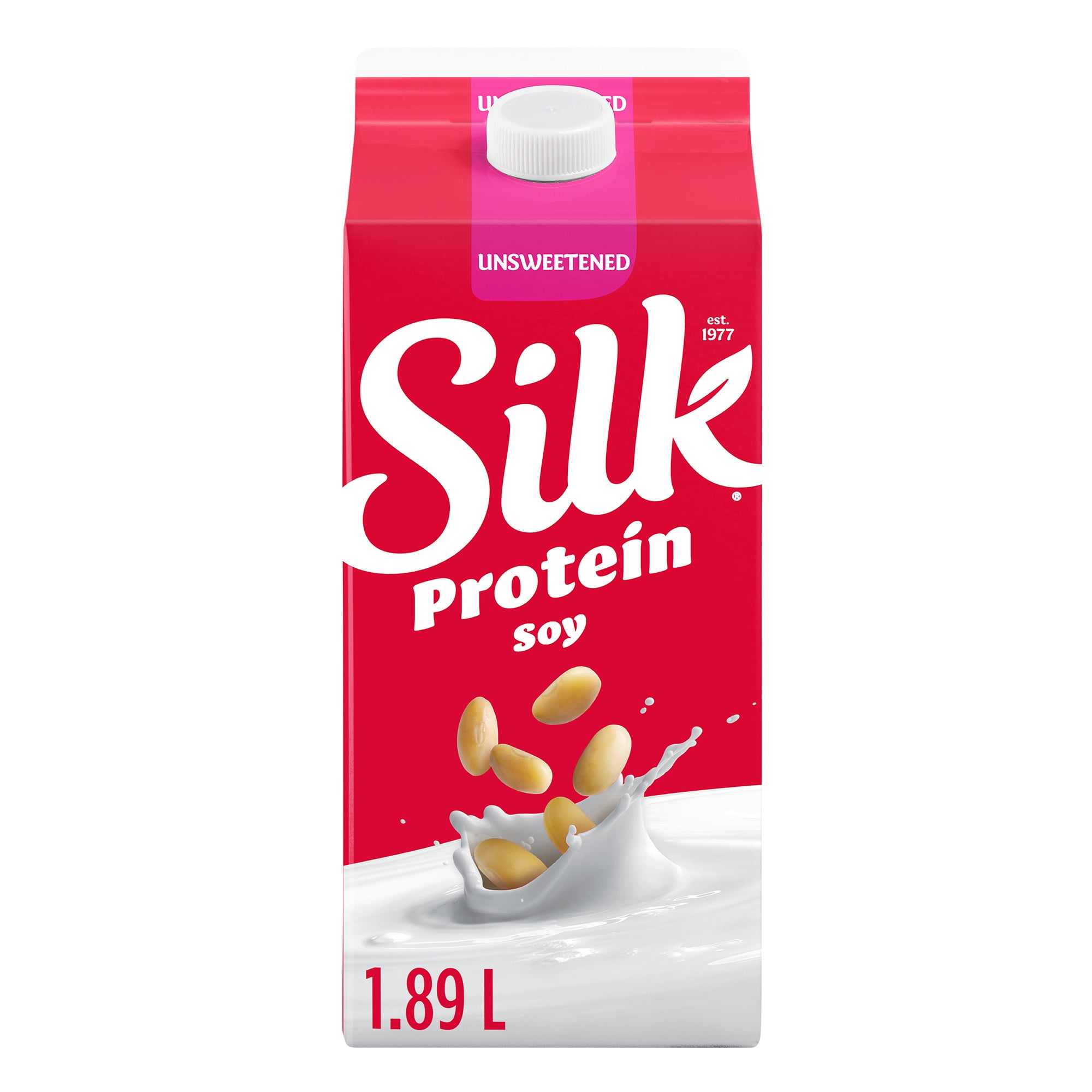 Silk Soy Milk Alternative, Unsweetened, Dairy Free, 8g of protein, 1.89 L