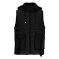 thumbnail image 5 of Timoontee Men's Winter Warm Puffer Vest Casual Comfy Padded Vest Sleeveless Jacket Vest Zip Up Quilted Waistcoat Fashion Solid Hoodie Vest Black M, 5 of 9