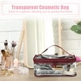 thumbnail image 6 of Unique Bargains 2pcs Clear Makeup Bags Waterproof Cosmetic Bags for Travel Zipper Makeup Pouch Black, Wine Red, 6 of 7