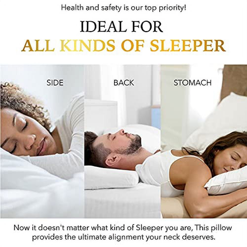 Casa Platino Pillows Standard Size Set of 4 – Soft & Medium Standard Bed Pillow, Luxury Sleep Quality, Easy to Clean, Ideal for Neck Support