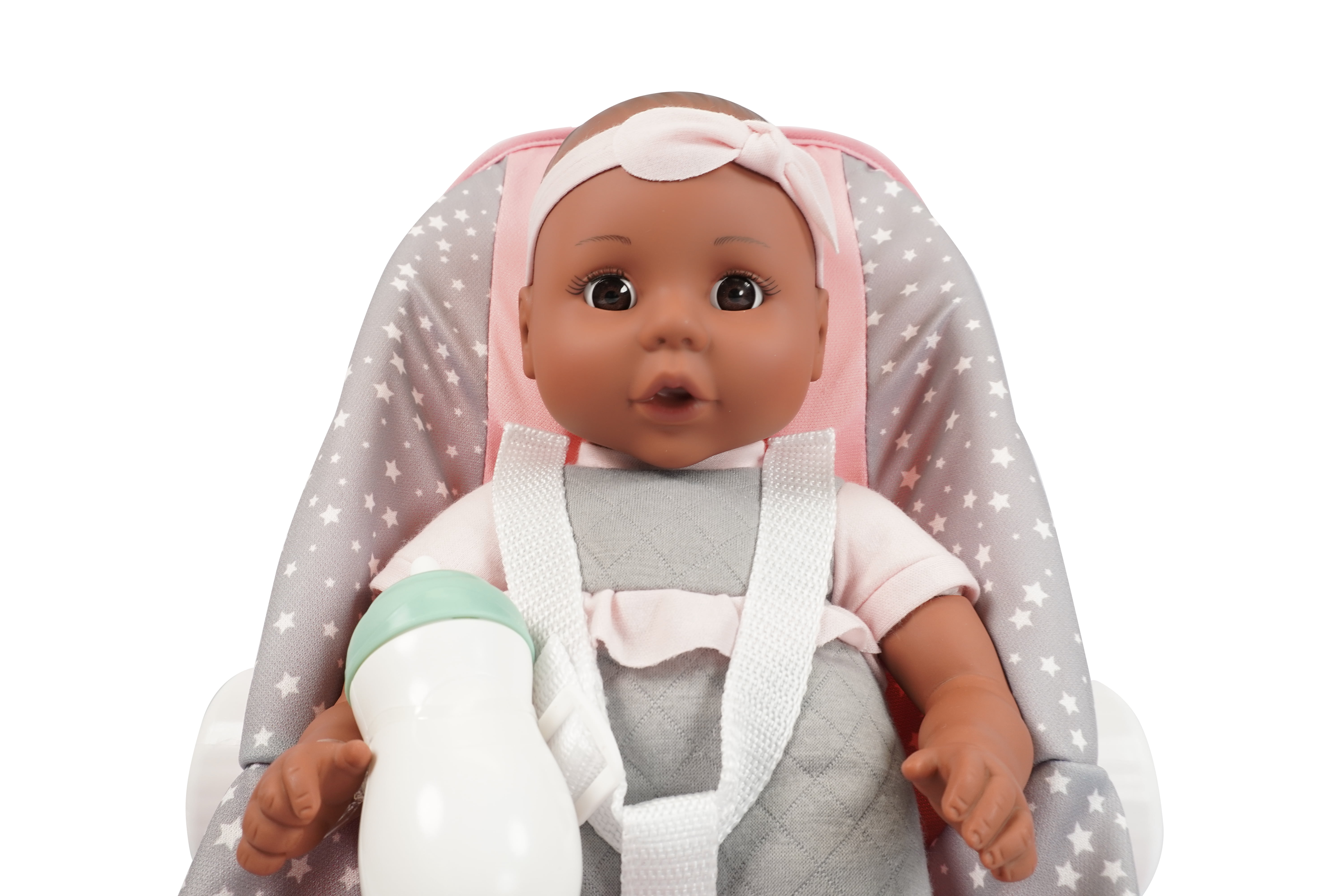 My Sweet Love Baby Doll Carrier Play Set, Deep Skin Tone, 14-inch, 3 Pieces